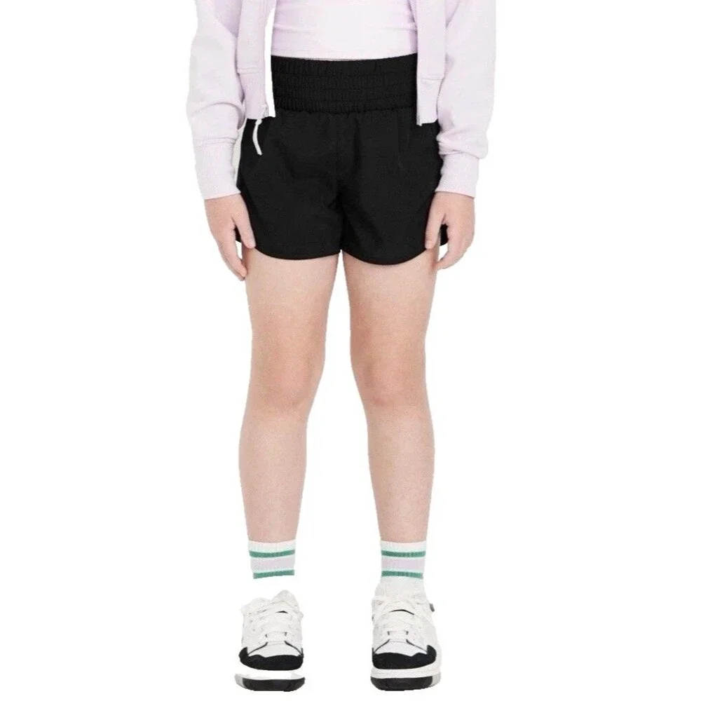Old Navy Girls XL PLUS High Waist Dolphin-Hem Black Run Short #696568 NWT